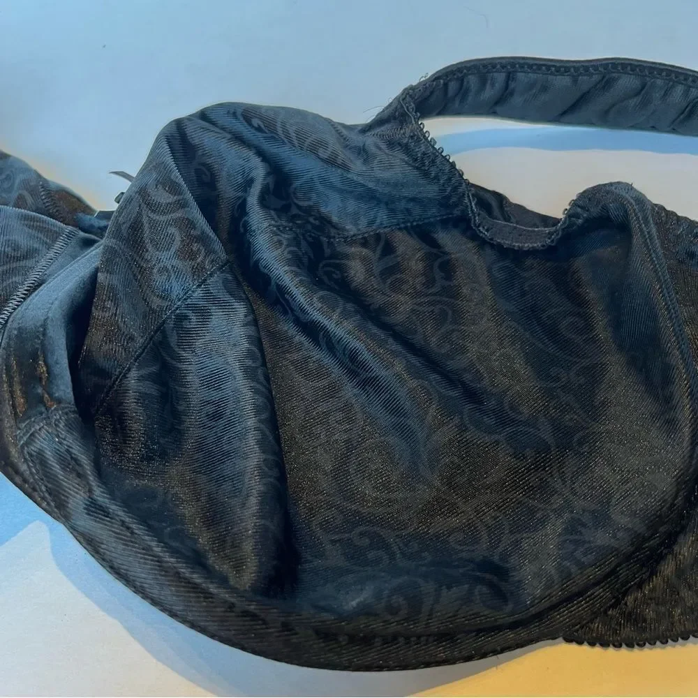 Bali Elegant Black Women's Bra Full Coverage Underwire, No padding Size 42DDD